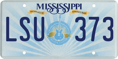 MS license plate LSU373
