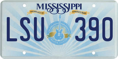 MS license plate LSU390