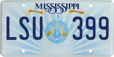 MS license plate LSU399