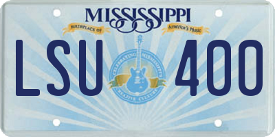 MS license plate LSU400