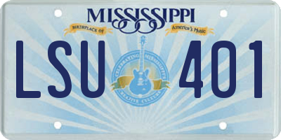 MS license plate LSU401