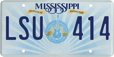 MS license plate LSU414