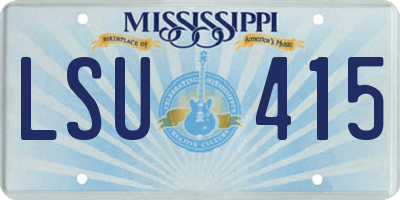 MS license plate LSU415