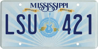 MS license plate LSU421