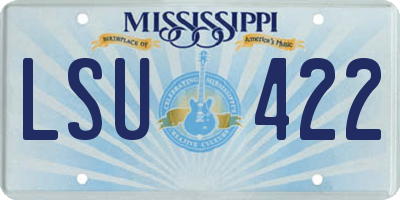 MS license plate LSU422