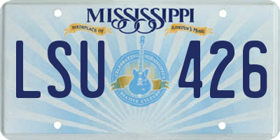 MS license plate LSU426