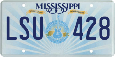 MS license plate LSU428