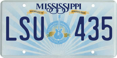 MS license plate LSU435