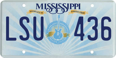 MS license plate LSU436