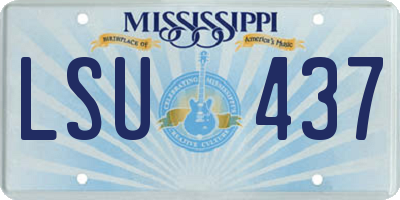 MS license plate LSU437