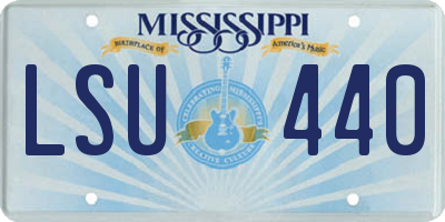 MS license plate LSU440