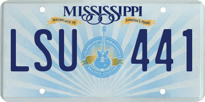 MS license plate LSU441