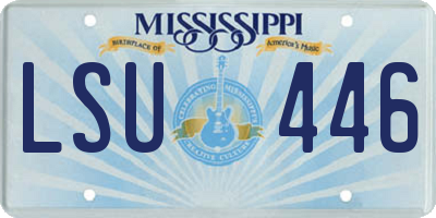 MS license plate LSU446