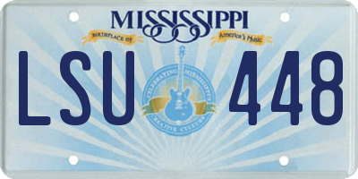 MS license plate LSU448