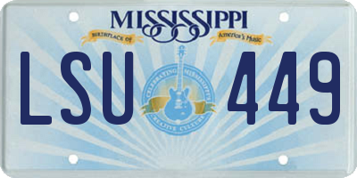 MS license plate LSU449