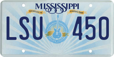 MS license plate LSU450