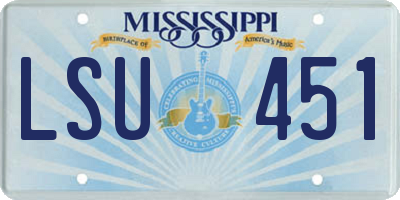 MS license plate LSU451