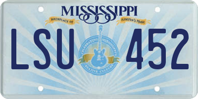 MS license plate LSU452