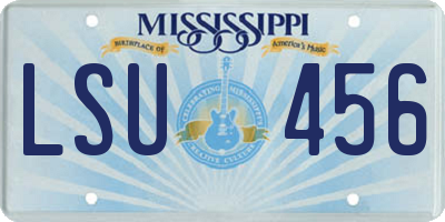 MS license plate LSU456