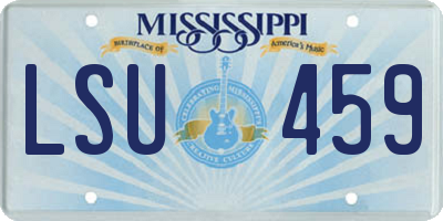 MS license plate LSU459