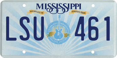MS license plate LSU461