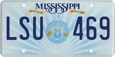 MS license plate LSU469