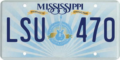 MS license plate LSU470