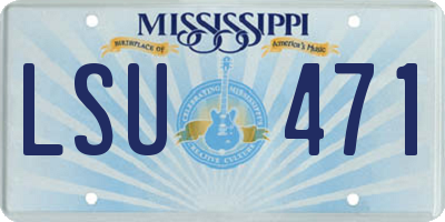 MS license plate LSU471