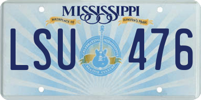 MS license plate LSU476