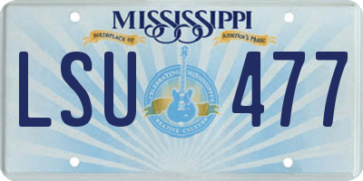 MS license plate LSU477