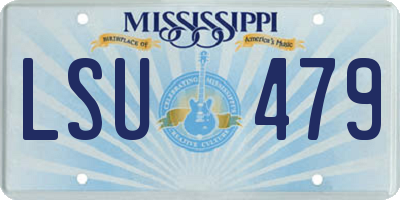 MS license plate LSU479