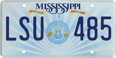 MS license plate LSU485