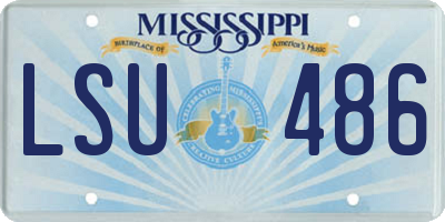 MS license plate LSU486