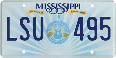 MS license plate LSU495