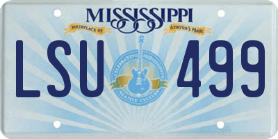 MS license plate LSU499