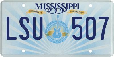 MS license plate LSU507