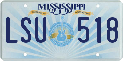 MS license plate LSU518