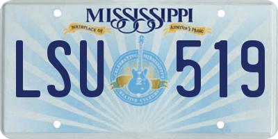 MS license plate LSU519