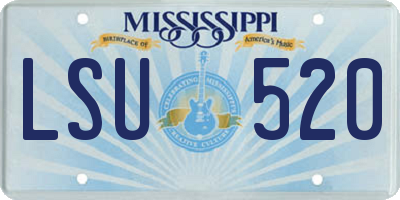 MS license plate LSU520