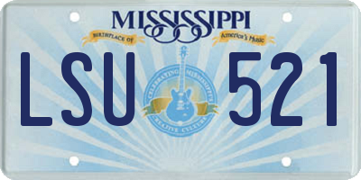 MS license plate LSU521