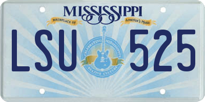 MS license plate LSU525