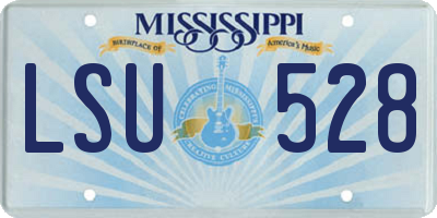 MS license plate LSU528
