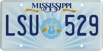 MS license plate LSU529