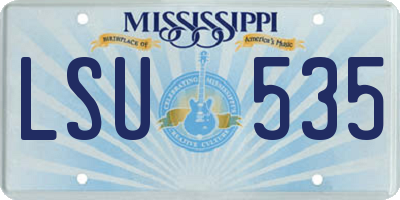 MS license plate LSU535