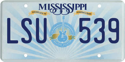 MS license plate LSU539