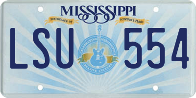 MS license plate LSU554