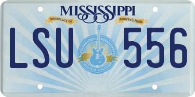 MS license plate LSU556
