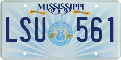 MS license plate LSU561