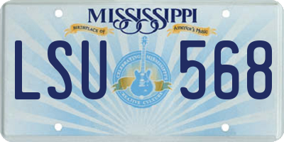 MS license plate LSU568