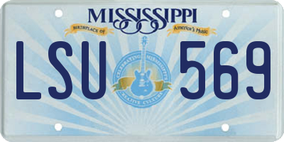 MS license plate LSU569